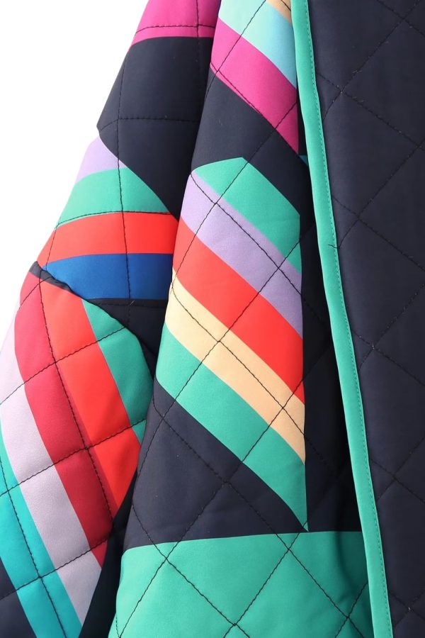 Ella  Patchwork Collar Loose Open Front Cotton Jacket For Cheap - Image 4