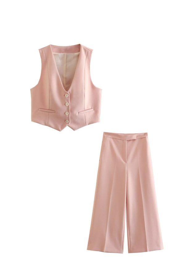 Gabriel   V-Neck Crop Top & High-Waist Pants  (Sold Separately) on Sale