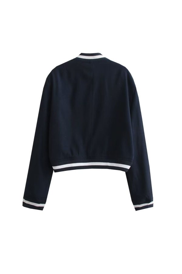 Riley  Baseball Style Loose Short Jacket Coat For Cheap - Image 3