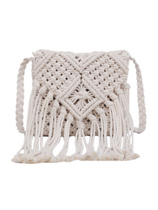 Joelene  Net Braided Tassel Shoulder Bag (2 Colors) Online - Image 2
