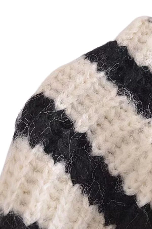 ‘ John’ V-Neck Striped Knit Cardigan on Sale - Image 5