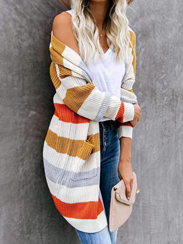 Lindsey  Color Matching Pocket Knitted Long Cardigan (3 Colors) on Sale - Image 5