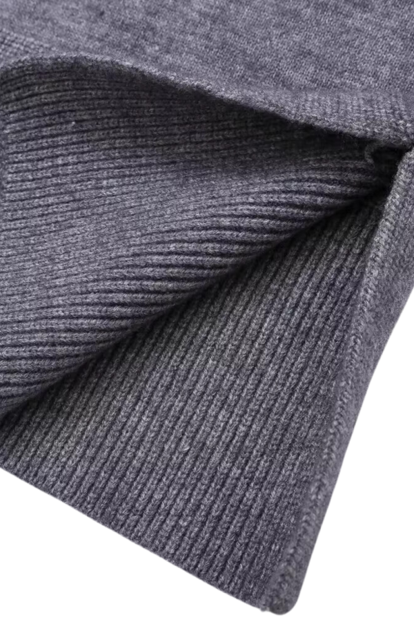 Vivian  Mock Neck Thick Knitted Sweater For Cheap - Image 4