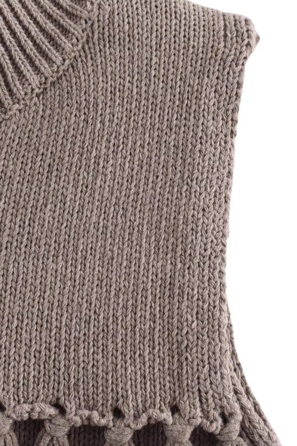 Cristina  Fringe-Trimmed Knit Tank Top Discount - Image 4