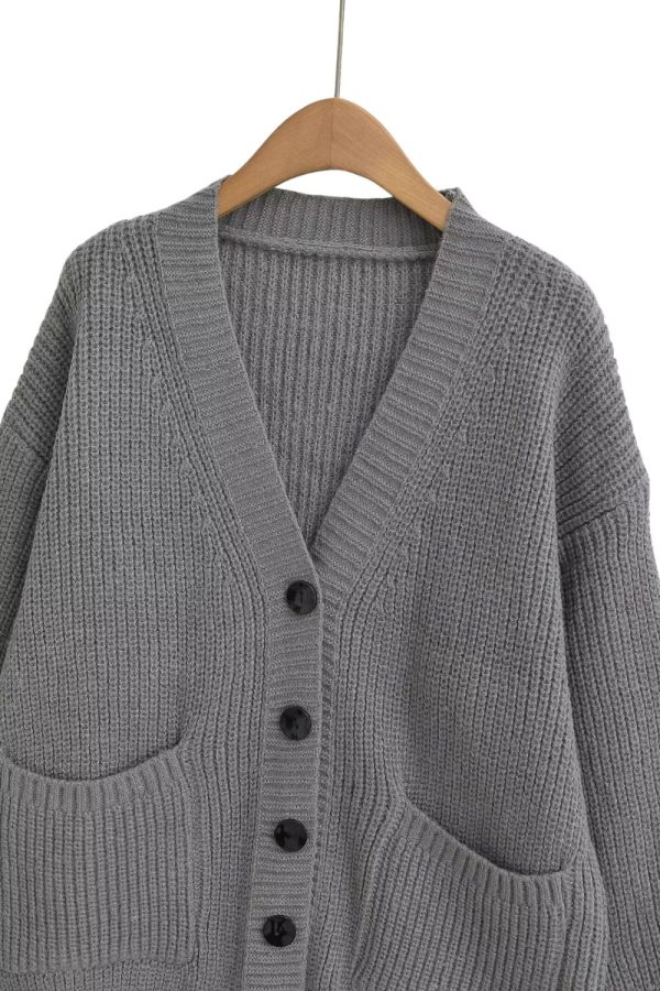 Paulo  V-Neck Long-Sleeve Button-Front Cardigan on Sale - Image 3