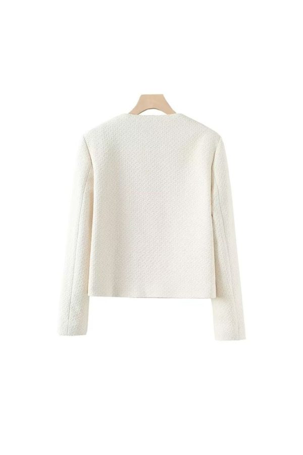 ‘Sophia’ Decorative Button Short Suit Jacket Online Sale - Image 2