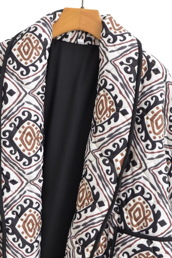 ‘ Steven’ Printed Oversized Cropped Cardigan Cheap - Image 3