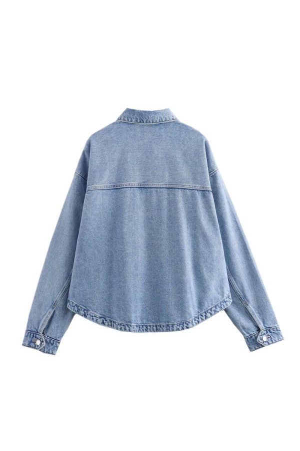 Claire  Minimalist Denim Jacket Online now - Image 3