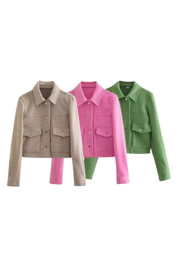 Isaiah  Metal Buttoned Cropped Jacket Online Sale