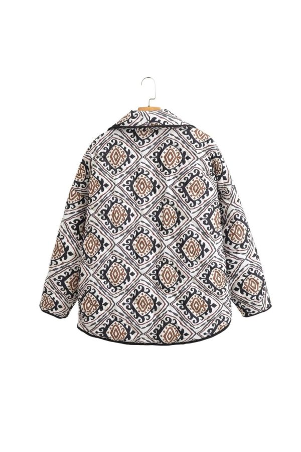 ‘ Steven’ Printed Oversized Cropped Cardigan Cheap - Image 2