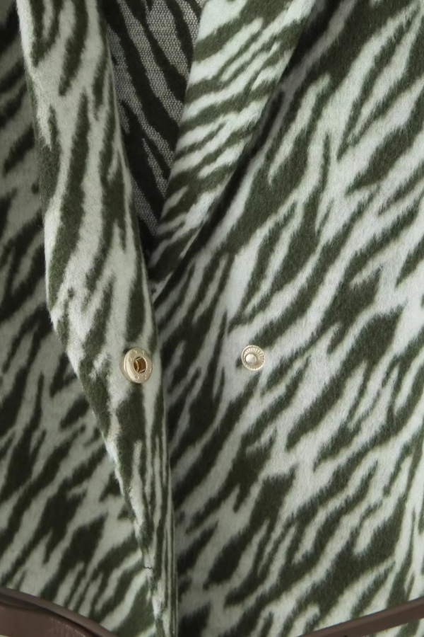 Ivanna  Zebra Pattern Coat with Belt Online - Image 5