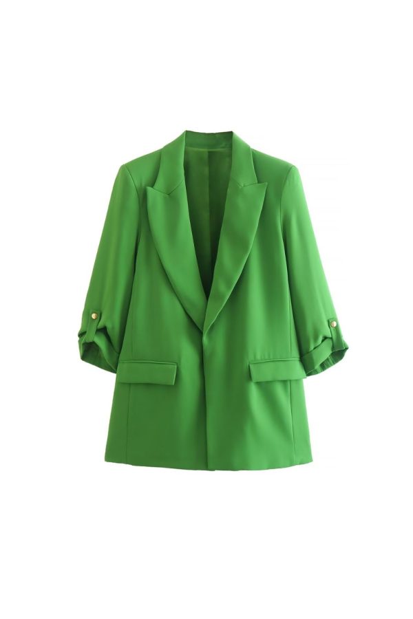 Marley  Roll-up Sleeve Casual Blazer For Discount - Image 2