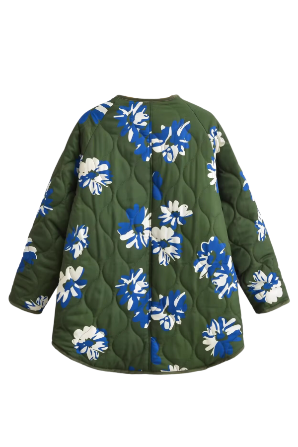 Gretchen  Quilted Fleeced Cotton Jacket For Sale - Image 2