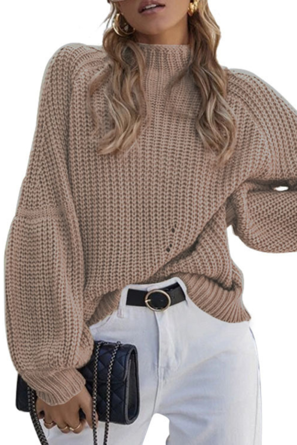 Lyca  Knitted Turtleneck Sweater (7 COLORS) Sale - Image 4