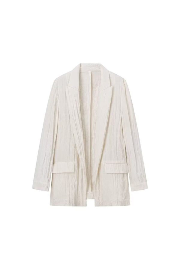 Isabel  Open-Front Pleated Lapel Suit  & Bottom (Sold Separately) For Cheap - Image 2
