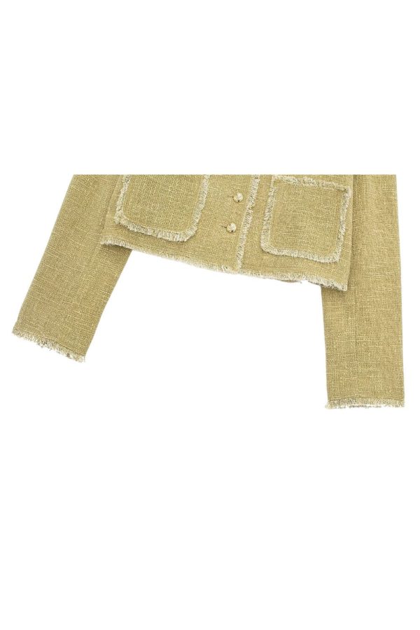 Zachary  Textured Edge Fringe Coat For Discount - Image 4