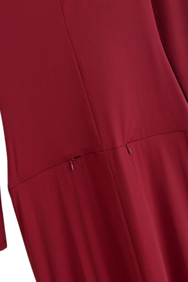 ‘Carlos’ Flared Hem Round-Neck Maxi Dress For Sale - Image 5
