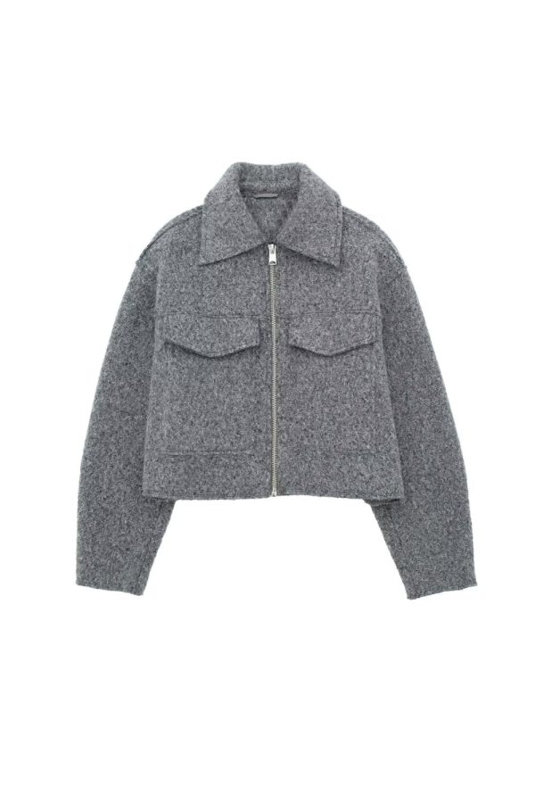 Harper  Cropped Jacket Coat Fashion - Image 4