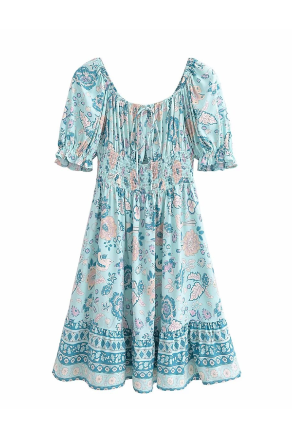 Lsabelle  Lace-up Waist Pleated dress Online Sale