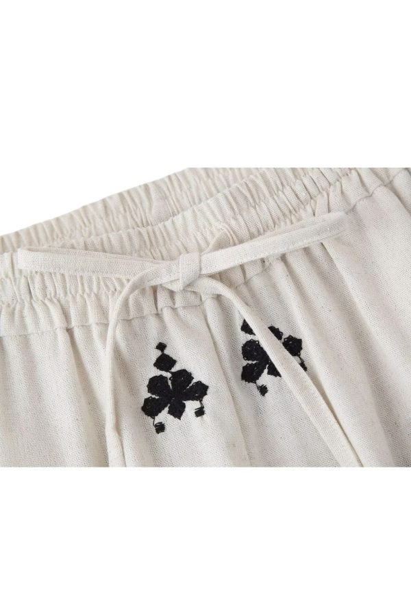 ‘Kaitlyn’ Embroidered Wide-Leg Pants Sale - Image 4