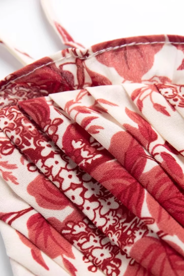 Sarah  Floral Printed Suspender Dress Online - Image 3