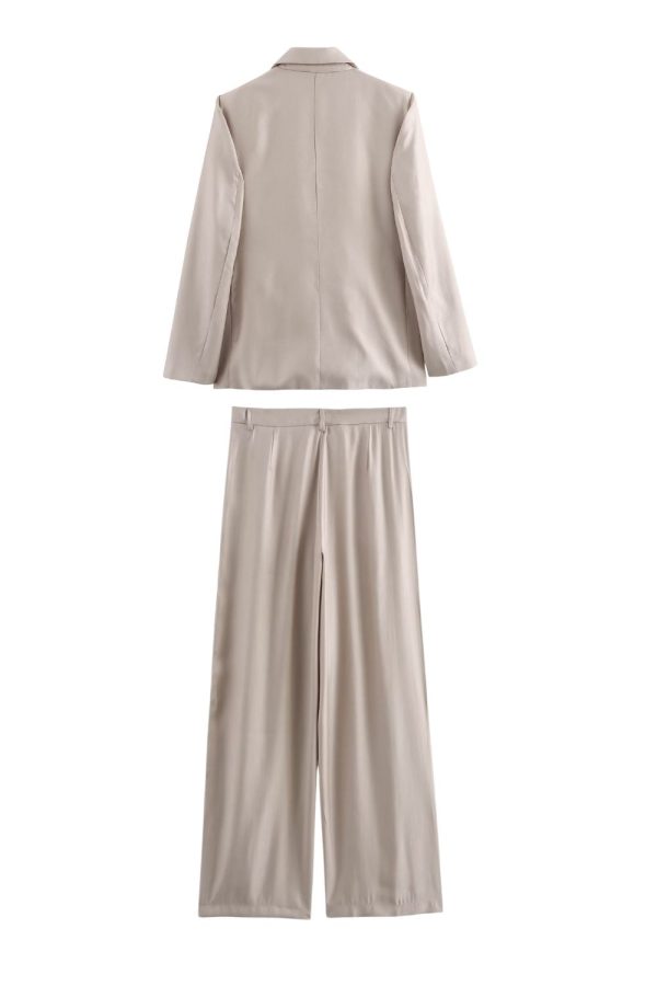 Freya   Double-Breasted Blazer & Casual Pants Top & Bottom (Sold Separately) Online now - Image 2