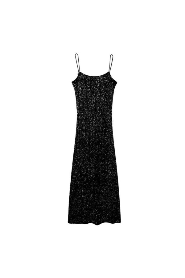 ‘Aurora’ Strappy Sequins Midi Dress （2 Colors) on Sale - Image 4