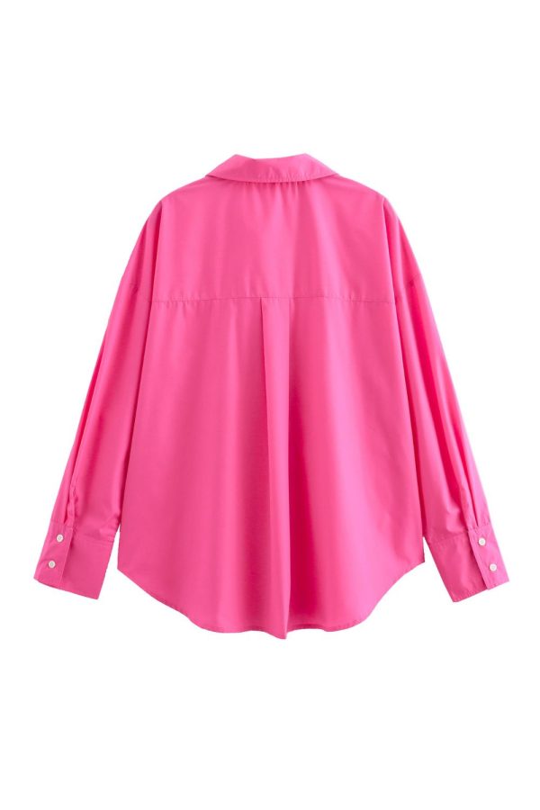 ’Scarlett‘ Button-Up Long Sleeve Shirt Top（2 Colors） For Sale - Image 3