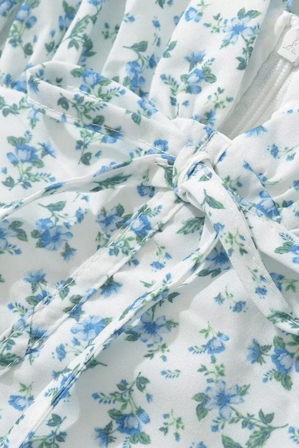 Hannah  Simple Mesh Patchwork Floral Print Dress Discount - Image 5