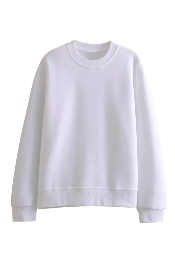 Elise  Round-Neck Minimalist Sweatshirt (4 Colors) Online Sale - Image 3