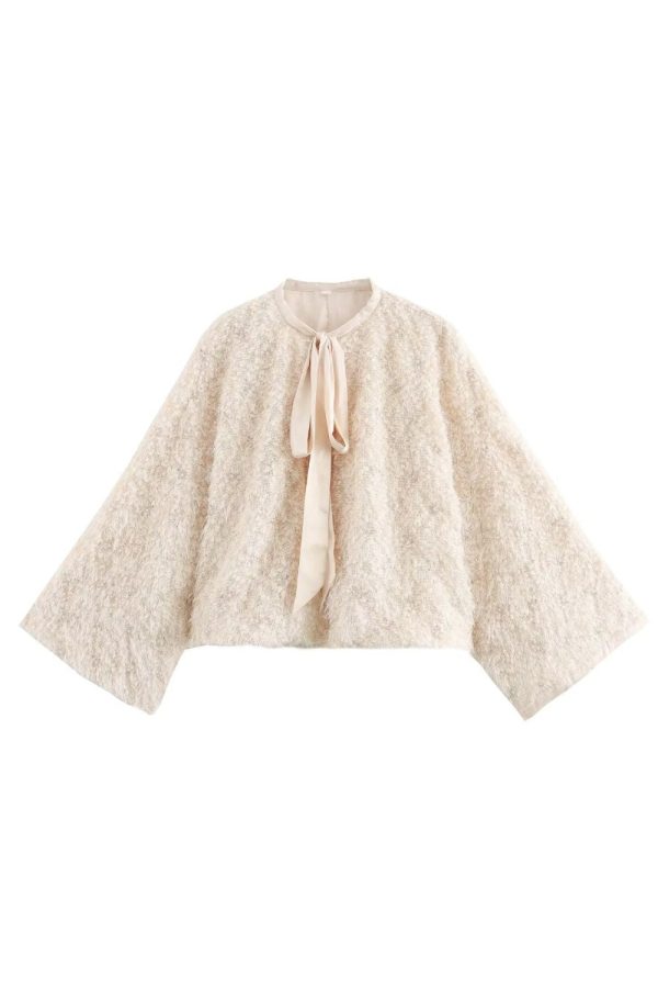‘Julia’ Plush Beaded Fringe Coat Online Sale