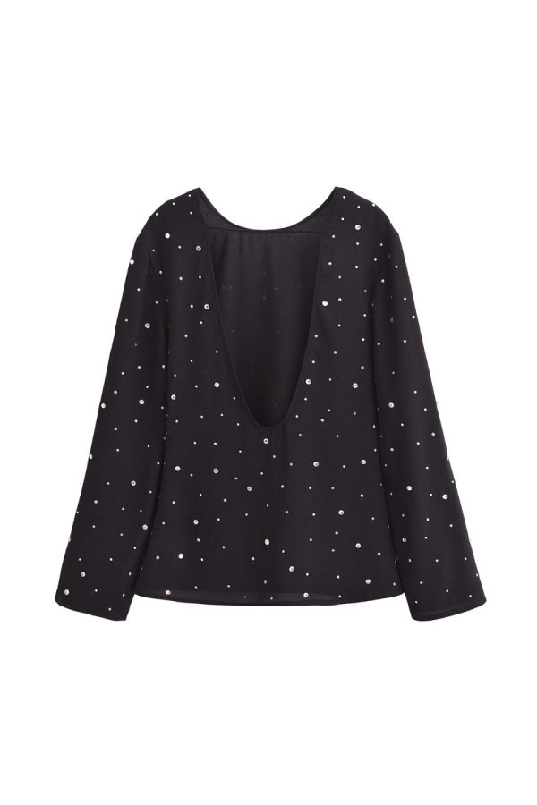 Mila  Sequined Open-Back Top For Discount - Image 2