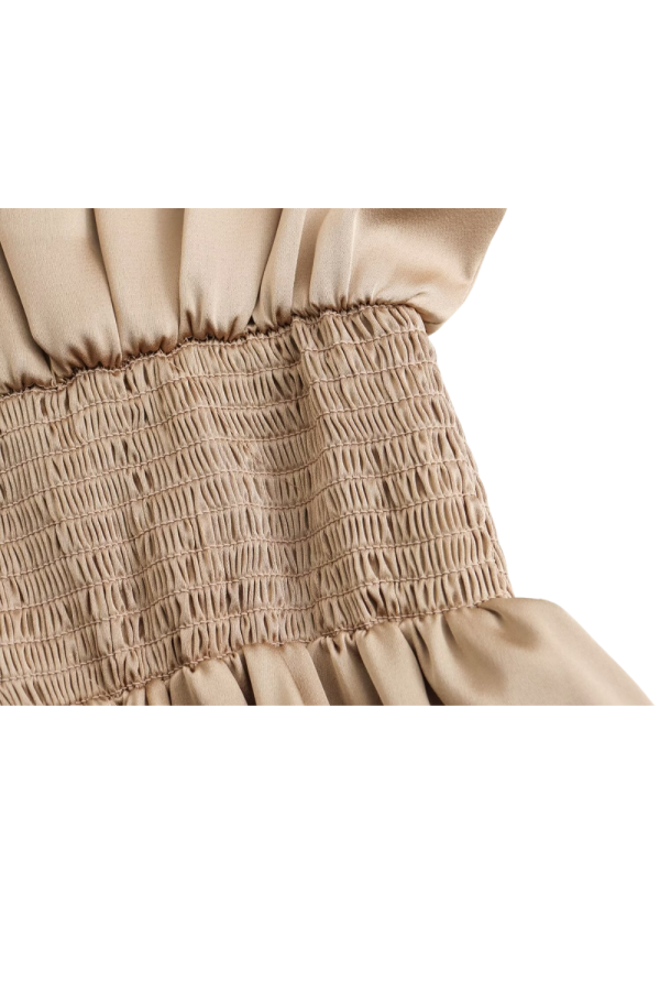 Isabelle   High Waist Temperament Pleated Dress Supply - Image 4