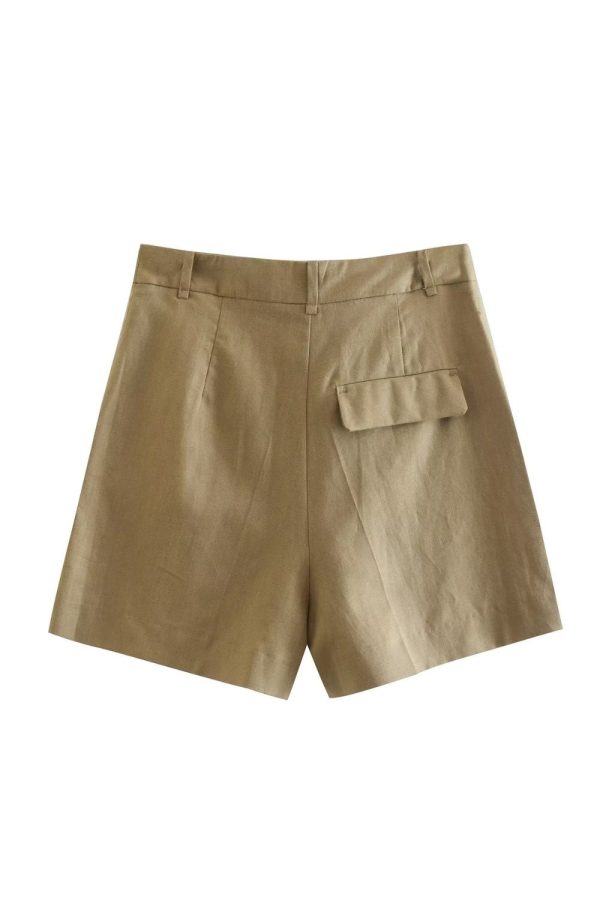 Isabelle  linen blended custom vest casual shorts (eight colour) Cheap - Image 4