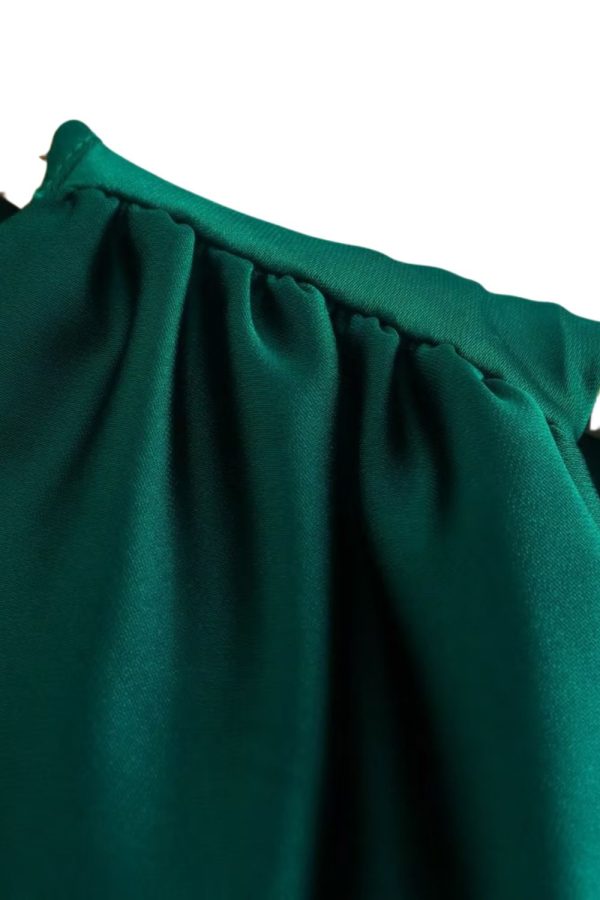 ‘Lucy’  Pleated Decorative Silk Satin Texture Midi Dress Online Sale - Image 5