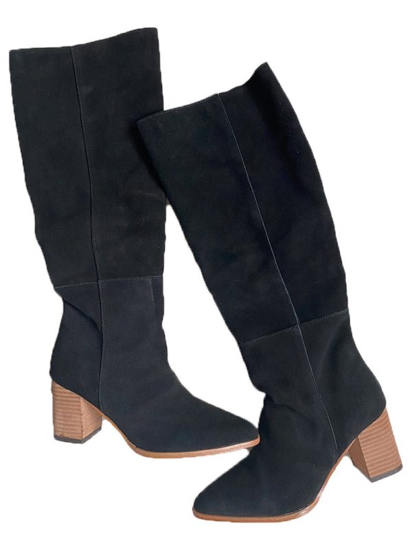 Cynthia  Heeled Knee High Suede Leather Boots (2 Colors) For Cheap - Image 2