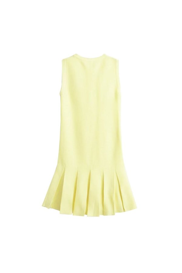 Scarlett Simple Pleated Knit Mini Dress Hot on Sale - Image 2