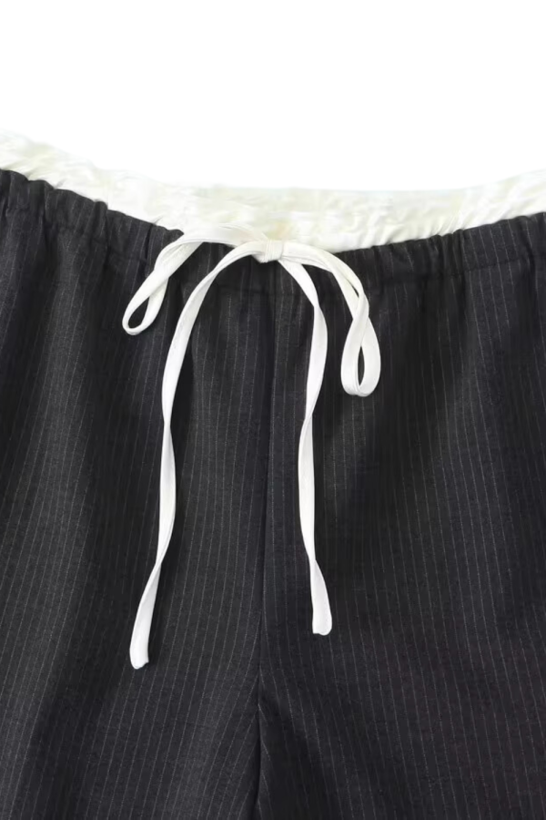 Vina  Silk Satin Stripe Wide-Leg Pants Discount - Image 3