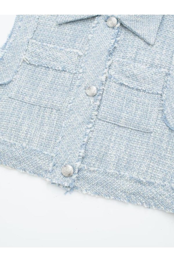 Isabelle  Rough short textured vest For Sale - Image 3