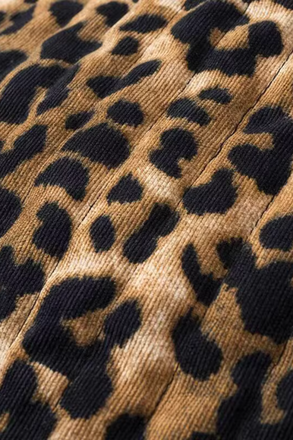 Gloria  Corduroy Leopard Print Vest Discount - Image 3