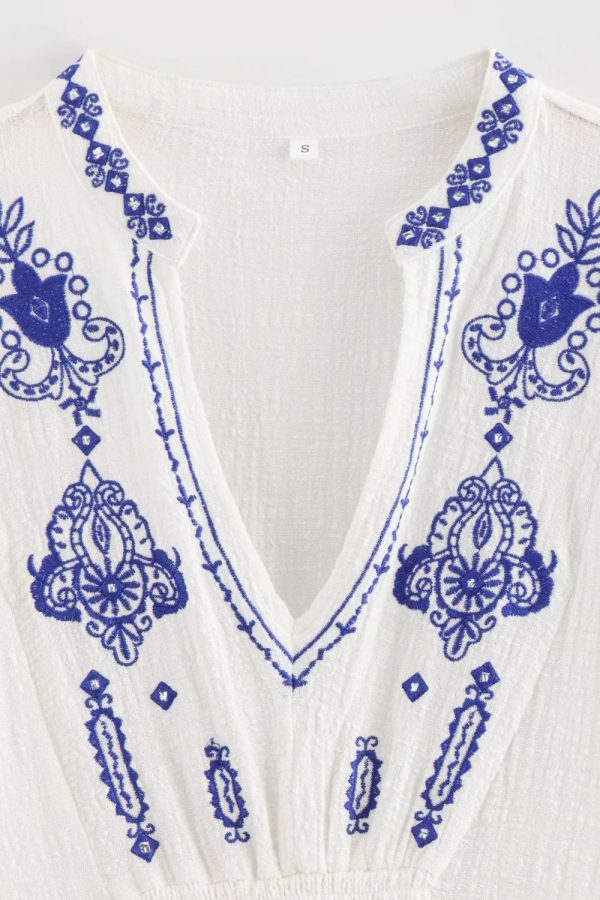 Ellie  Embroidered Long Sleeve Shirt Cheap - Image 3