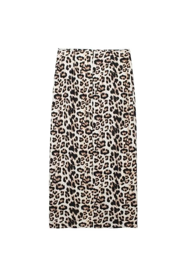 ‘Zoe’ Leopard Print Midi Skirt For Sale - Image 2