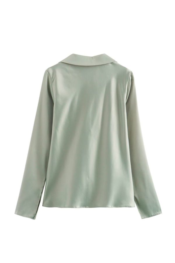 ‘Poppy’ Bow Tie V-Neck Women’s Blouse For Cheap - Image 2