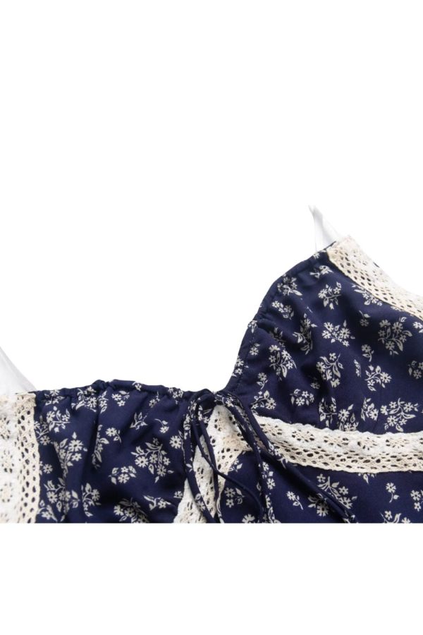 Ella  Spaghetti Strap Floral Print Dress For Sale - Image 3