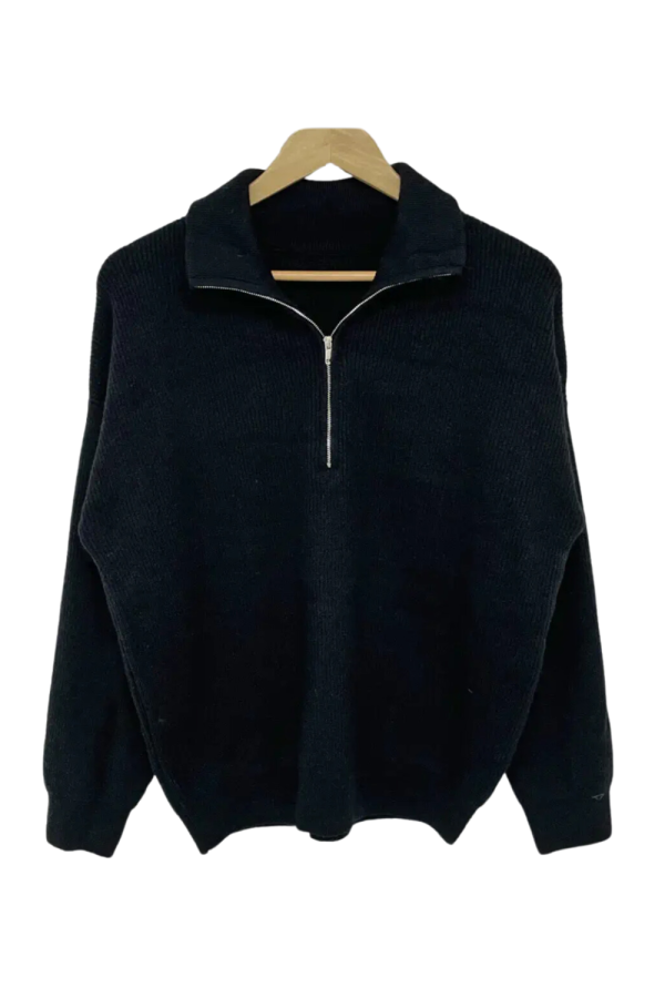 Yvonne  Half-Zip Collared Knitted Sweater (3 Colors) Discount - Image 2