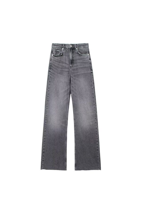 ‘Sophie ’Single-Button High-Waist Jeans （4 Color) Supply - Image 4