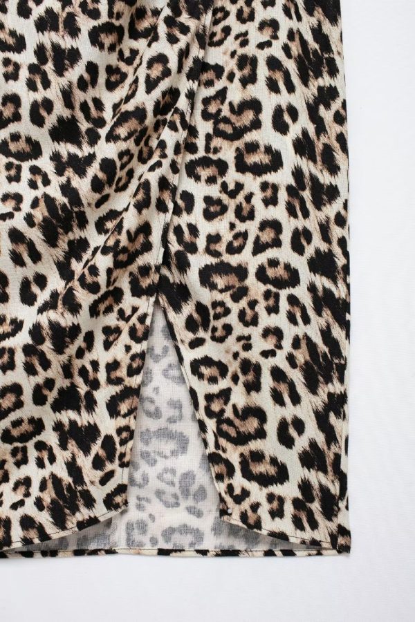 ‘Zoe’ Leopard Print Midi Skirt For Sale - Image 5