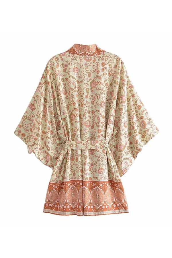 Isabelle  Lace-up Kimono Dress (2 colors) on Sale - Image 5