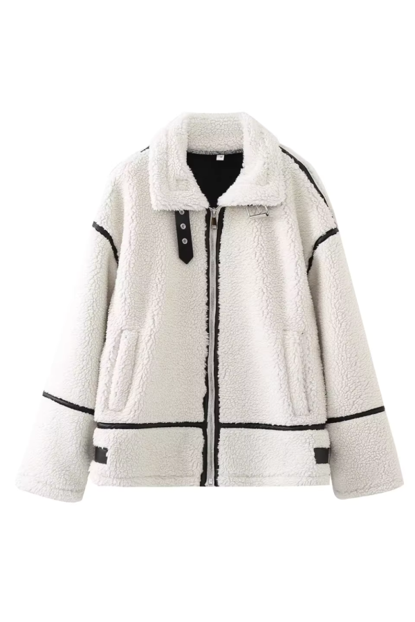 Kate  Plush Biker Jacket on Sale