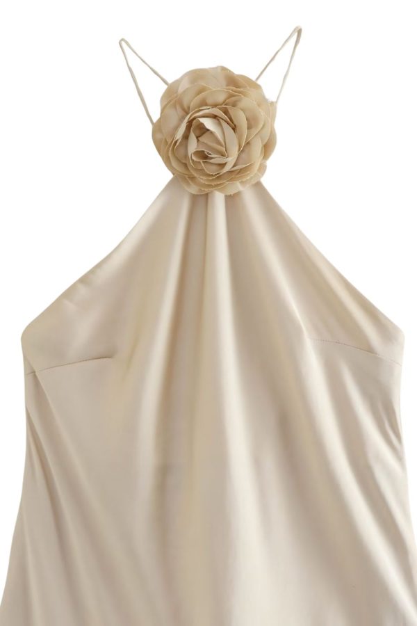 Mia  Backless Floral Halter Strap Dress For Discount - Image 3